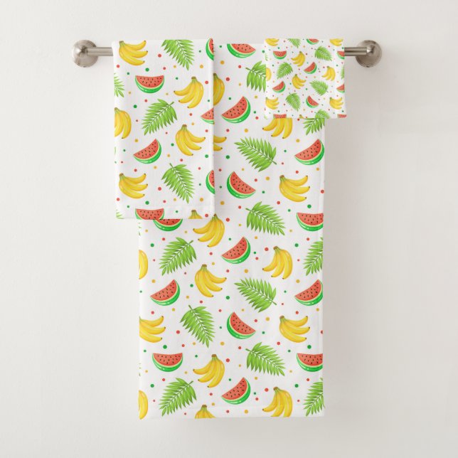 Motif de point de polka de fruit tropical (En situation)