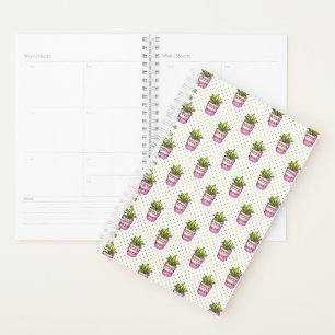 Motif de point Polka Succulent Aquarelle
