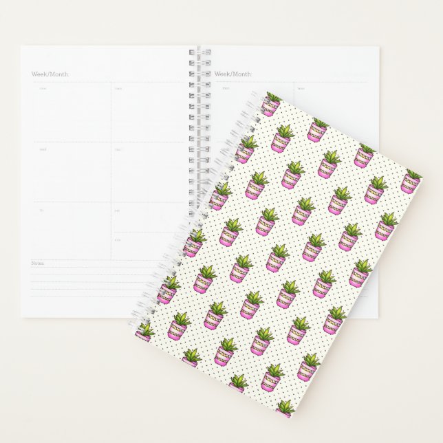 Motif de point Polka Succulent Aquarelle (Devant avec enveloppe)