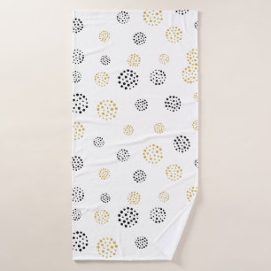 Motif de points abstraits noir et or