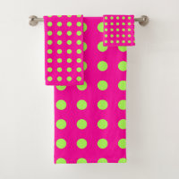 Motif de points rétro des années 80 en rose chaud