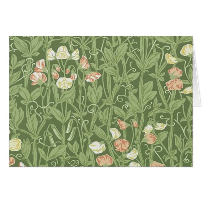 Motif de pois de senteur William Morris, botanique (Devant horizontal)