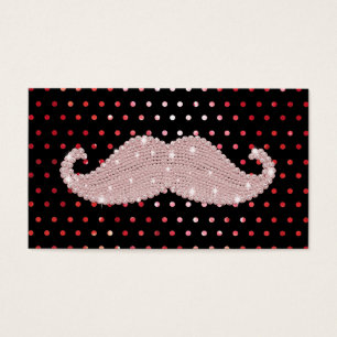 Motif de pois rose Girly drôle de moustache de