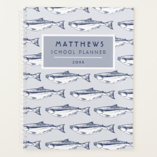 Motif de poisson cool personnalisé pour l'école