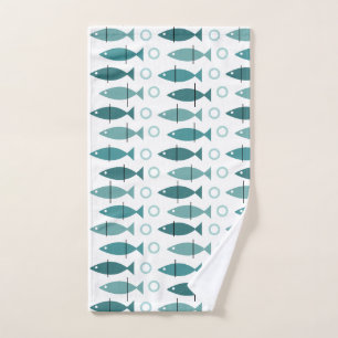 Motif de poisson moderne du milieu du siècle Turqu