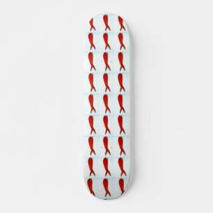 motif de poisson sur skateboard blanc