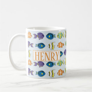 Motif de poisson tropical 11 oz Mug classique