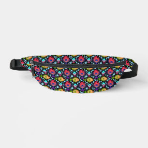 Motif de poissons tropicaux colorés sur fond noir
