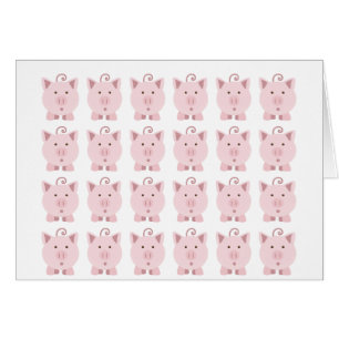 Motif de porc rose ronde