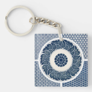 Motif de porcelaine antique chinoise bleu et blanc