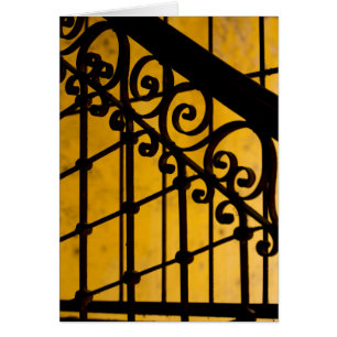 Motif de porte en fer jaune, Cuba