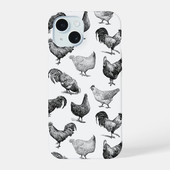 Motif de poulet de la ferme Retro Country (Verso)