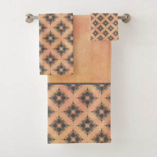 Motif de rafale de diamants rose, bracelet et bron