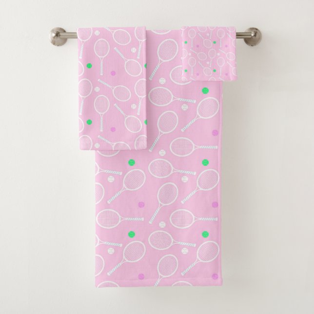 Motif de raquette de tennis Pastel Pink (En situation)
