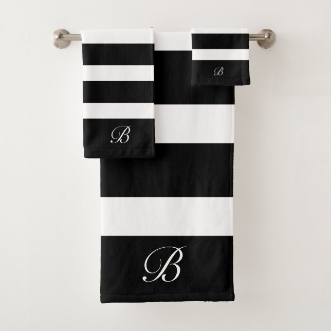 Motif de rayures noires et blanches personnalisées (En situation)
