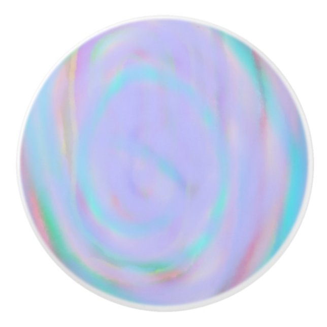 Motif de remous d'arc-en-ciel sur un bouton en (Devant)