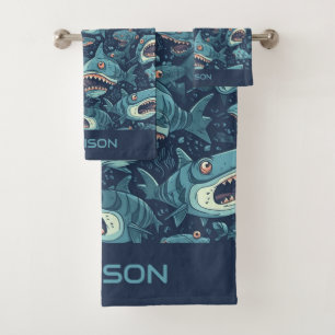 Motif de requins de nom personnalisé