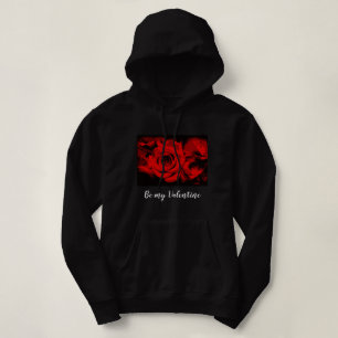 Motif de rose rouge Be My Valentine sur un sweat à