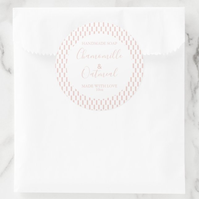 Motif de savon personnalisable Étiquette moderne (Sac)