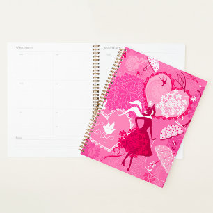 Motif de silhouette d'amour romantique Cœurs roses