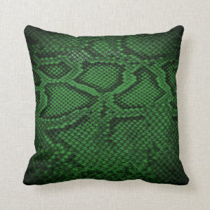 Motif de Snakeskin vert foncé coussin 2