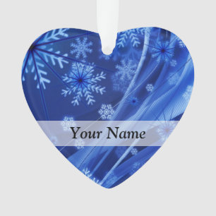 Motif de snowflake numérique bleu