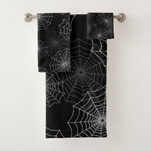 Motif de soie Web Cobweb Spider sur noir