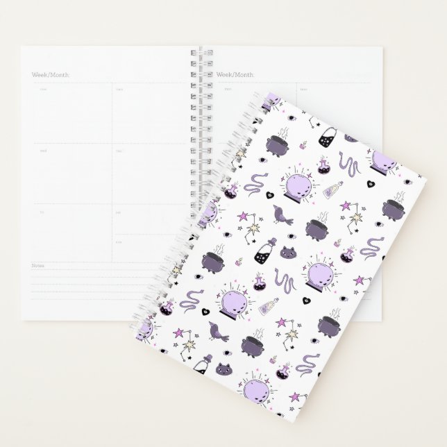Motif de sorcière Kawaii (Devant avec enveloppe)