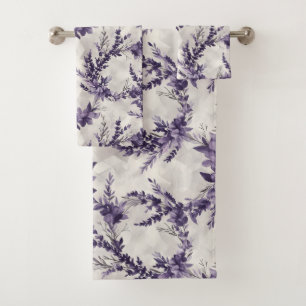 Motif de style aquarelle de lavande rustique