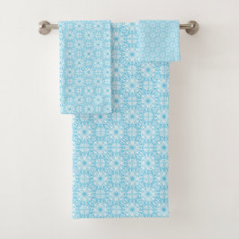 Motif de symétrie géométrique bleu clair