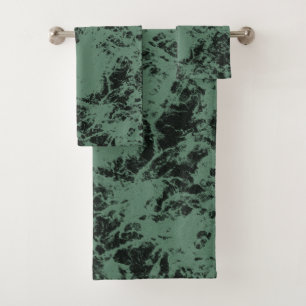Motif de texture marbre en noir et vert