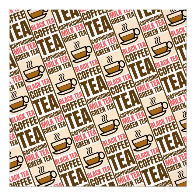 MOTIF DE THÉ CAFÉ, agrandissement photo (Devant)