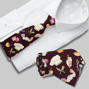 Motif de thème de cuisine pour cravate