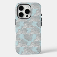Motif de Tigre de la Jungle Bleue Coque-Mate coque