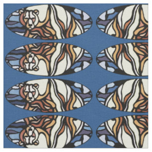 Motif de tissu d'ours natif Polar Ours Art Fabric