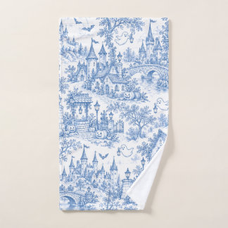 Motif de toile d'Halloween bleu Village fantomatiq