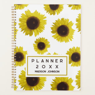 Motif de tournesol jaune floral personnalisé
