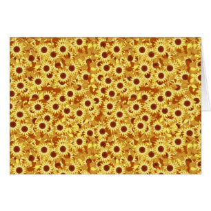 Motif de tournesol, nuances d'or, jaune et sourcil