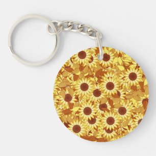 Motif de tournesol - or, jaune et marron