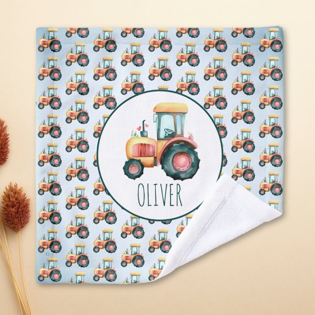 Motif de tracteur jaune mignon personnalisé (Créateur téléchargé)