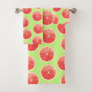 Motif de tranches de pamplemousse rose