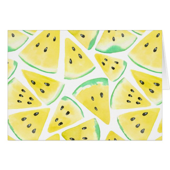 Motif de tranches de pastèque jaune (Devant horizontal)