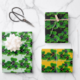 Motif de trèfle à quatre feuilles irlandais