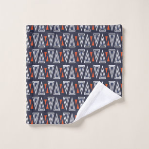 Motif de triangles géométriques bleu foncé et roug
