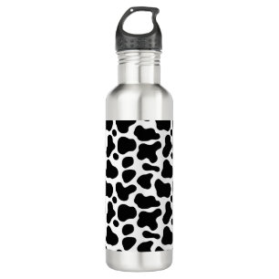 Motif de vache imprimé bouteille d'eau en acier in