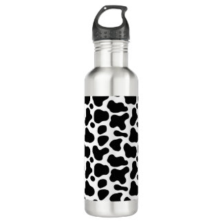Motif de vache imprimé bouteille d'eau en acier in