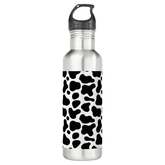 Motif de vache imprimé bouteille d'eau en acier in (Devant)