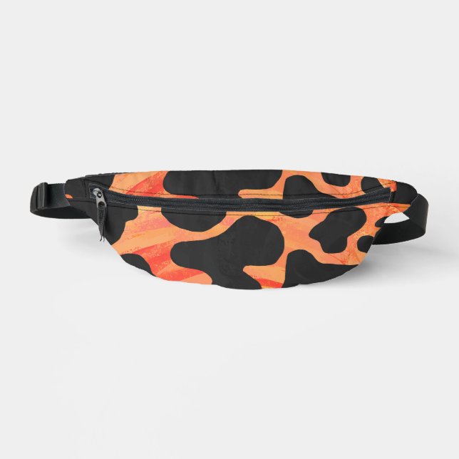 Motif de vache noir et orange (Recto)