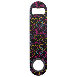 Motif de Valentine avec des coeurs de couleur