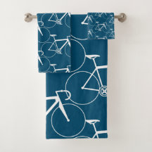 MOTIF DE VÉLO DE COURSE EN BLEU ET BLANC